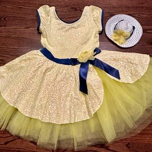 LIKE NEW "A Lovely Day" Dance Costume & Hat 👒